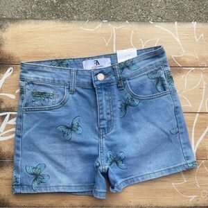 NWT Flying Angel Butterfly Printed Jean Shorts Juniors Size 3 / 26